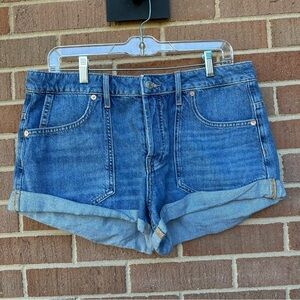 Free People Beginners Luck Slouch Denim Shorts Size 29